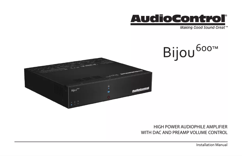 Page 1 of the manual User Manual AudioControl Bijou 600