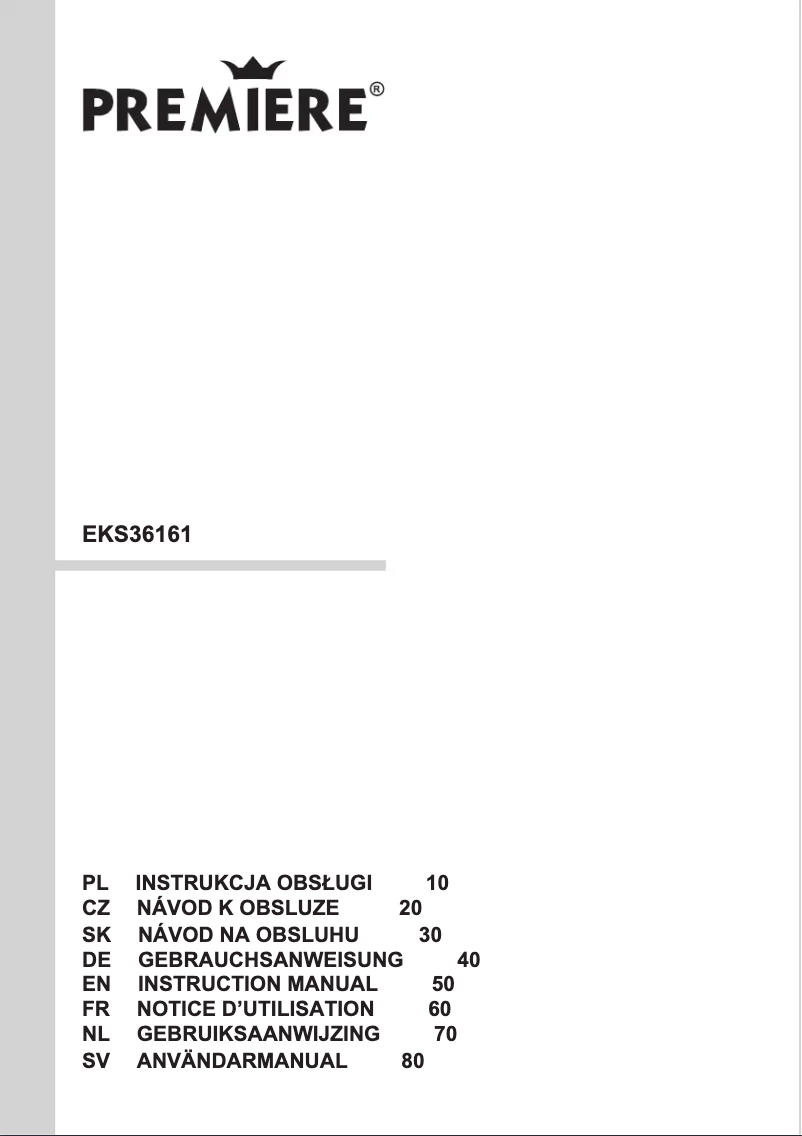 Image de la première page du manuel de l'appareil EKS36161
