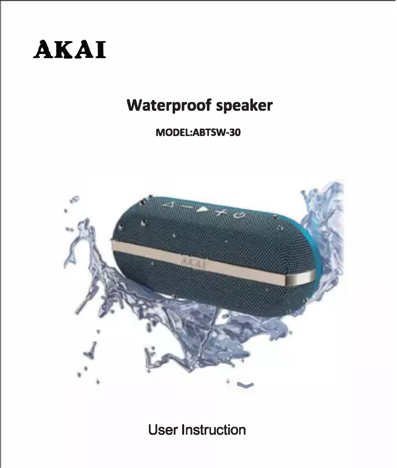 Page 1 of the manual User Manual AKAI ABTSW-30