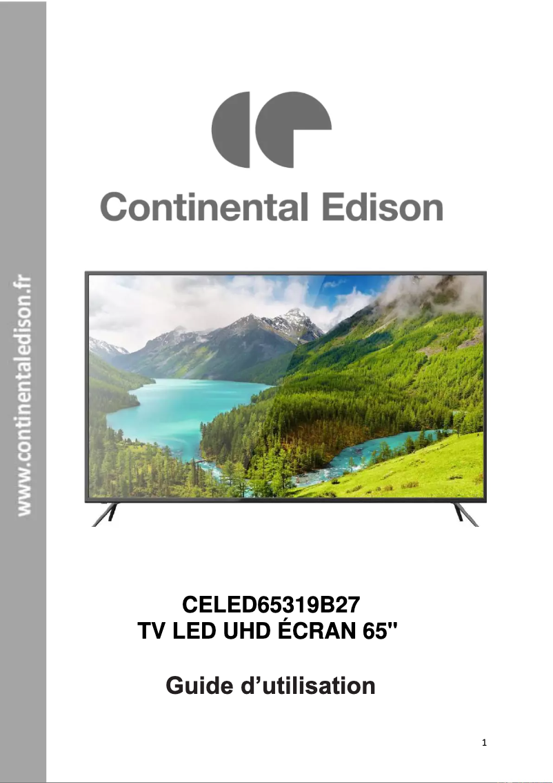 Page 1 de la notice Manuel utilisateur Continental Edison CELED65319B27