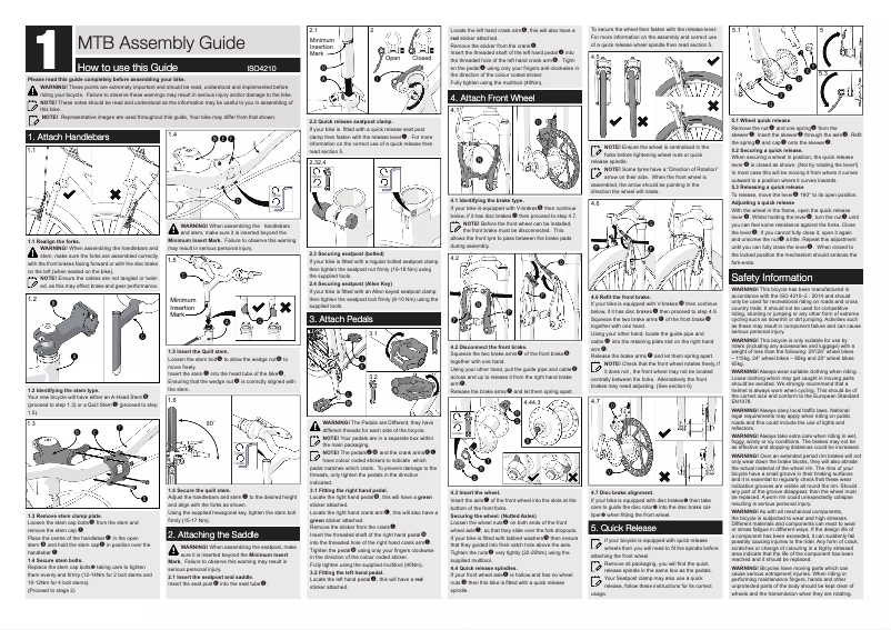 Page 1 de la notice Manuel utilisateur Muddyfox Typhoon