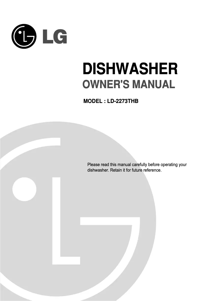 Page 1 de la notice Manuel utilisateur LG LD-2273THB