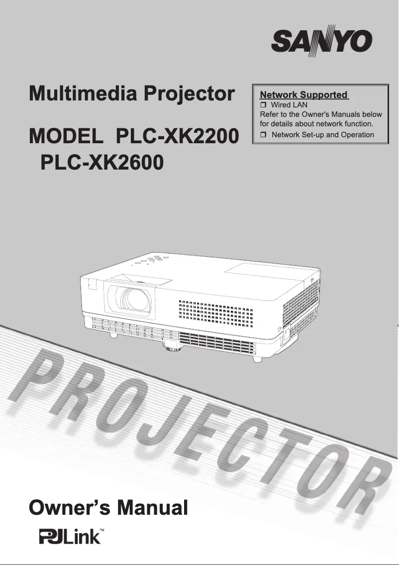 Image de la première page du manuel de l'appareil PLC-XK2200