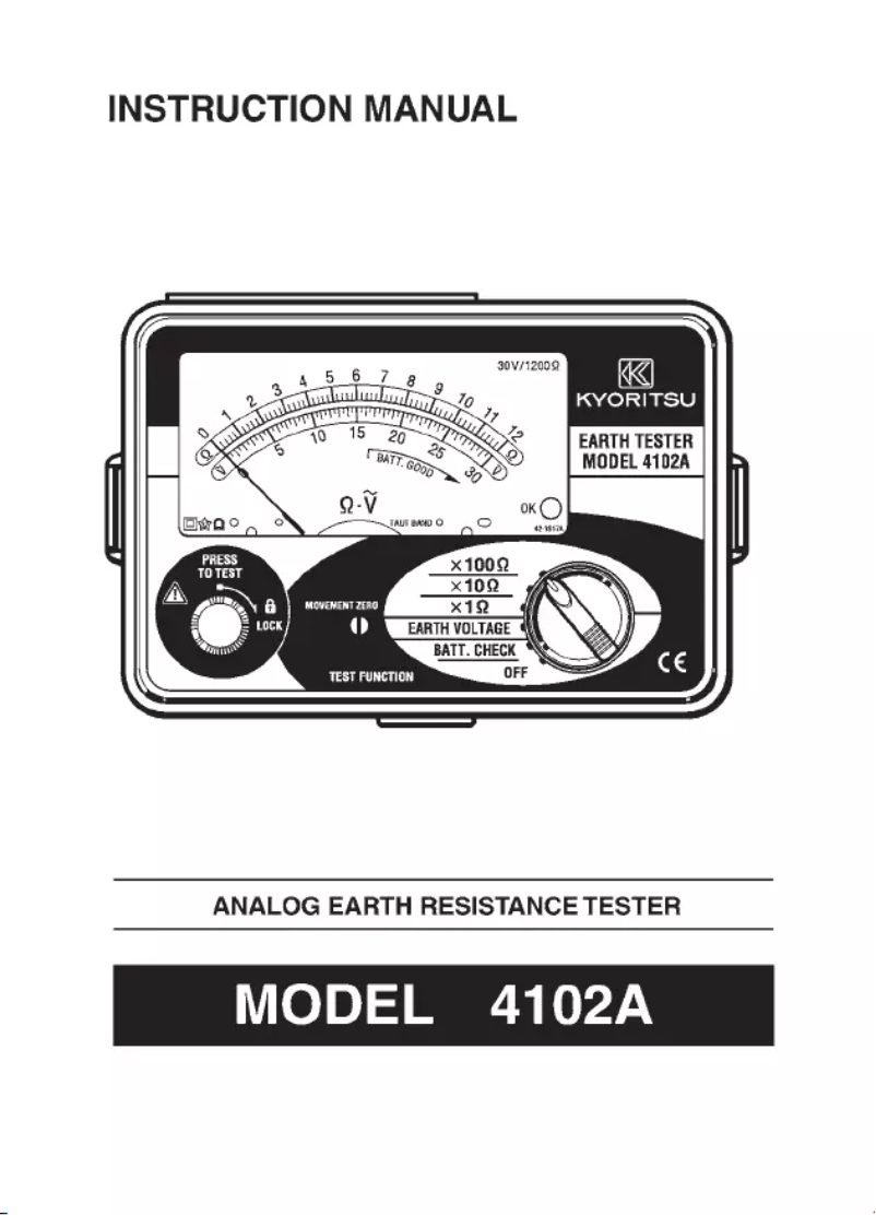 Image de la première page du manuel de l'appareil K4102A