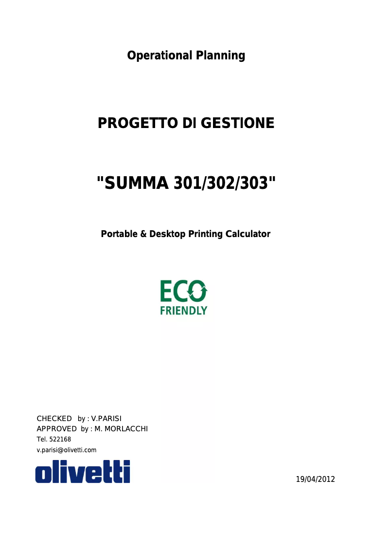 Página 1 del manual Manual de usuario Olivetti B8971