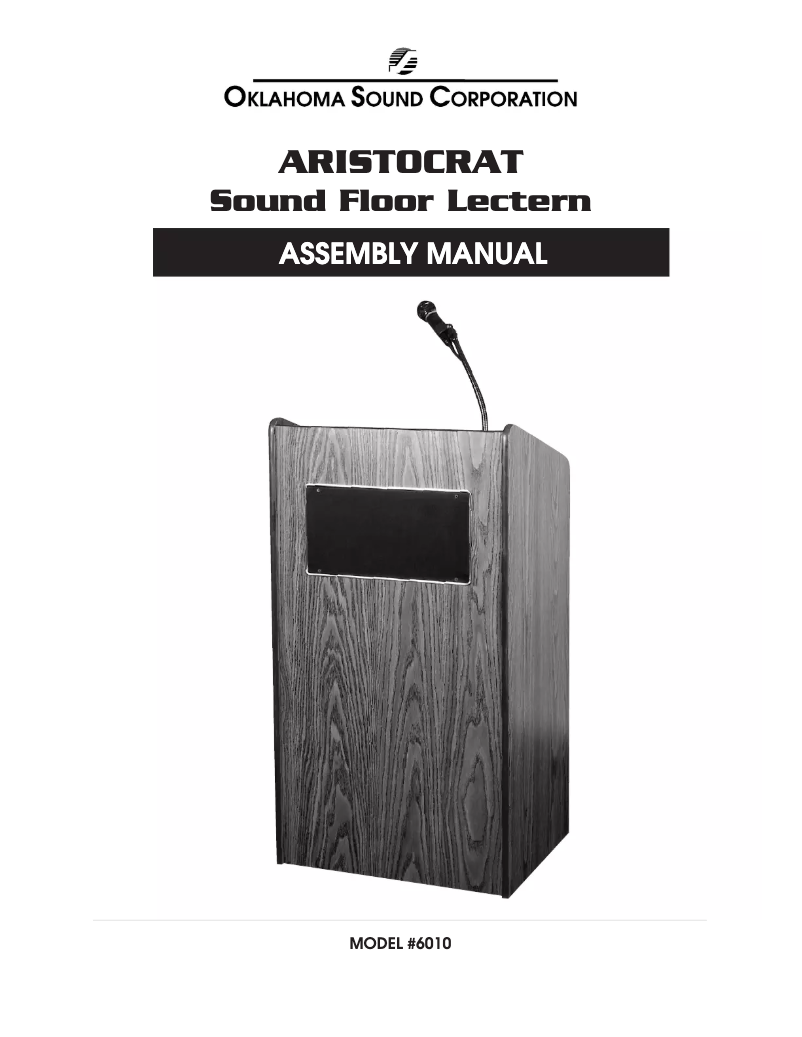 Page 1 de la notice Manuel utilisateur Oklahoma Sound Aristocrat