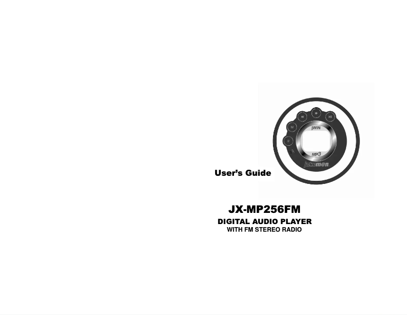 Page n°1 - Manuel utilisateur jWIN JX-MP256FM