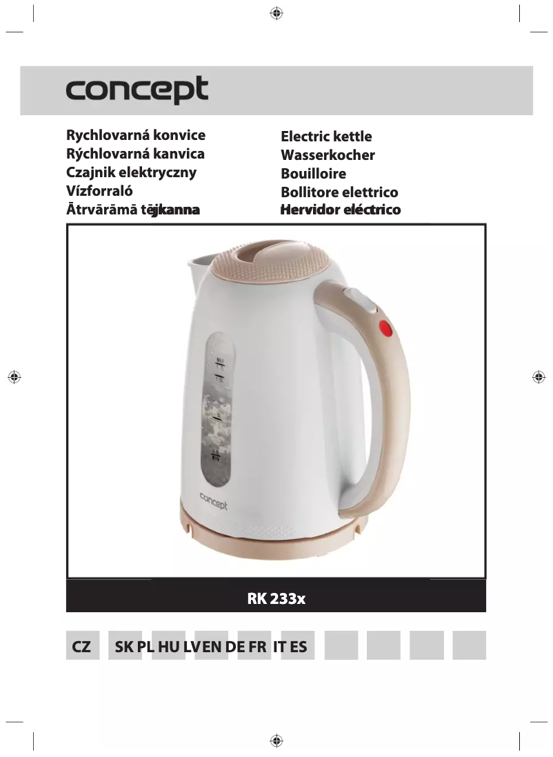 Page 1 de la notice Manuel utilisateur Concept RK2333