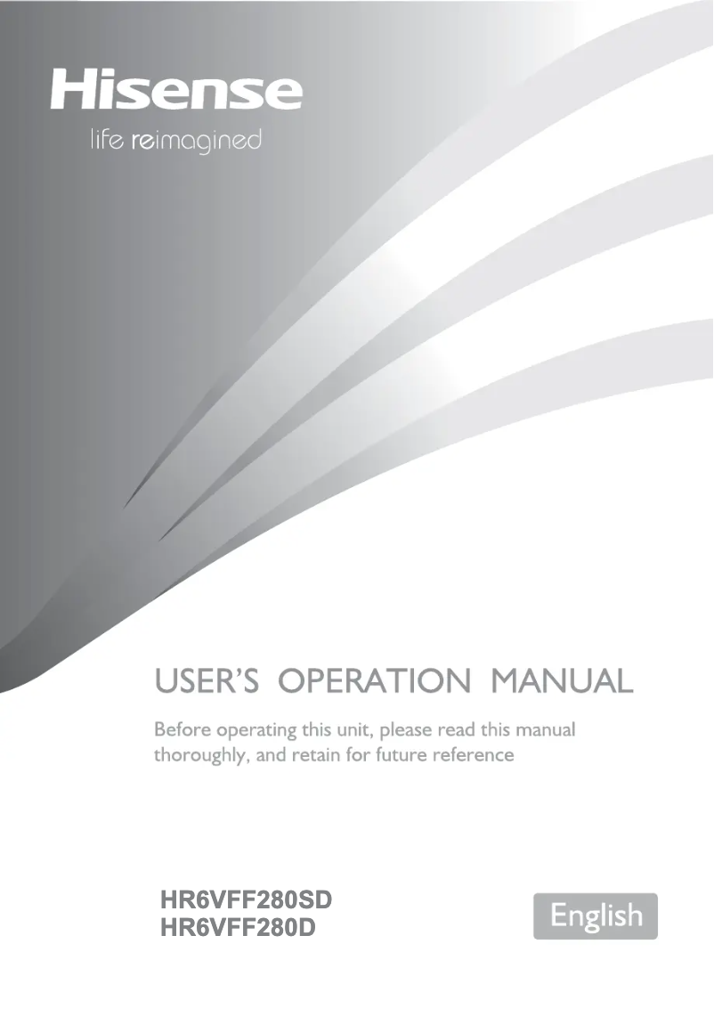 Image de la première page du manuel de l'appareil HR6VFF280D