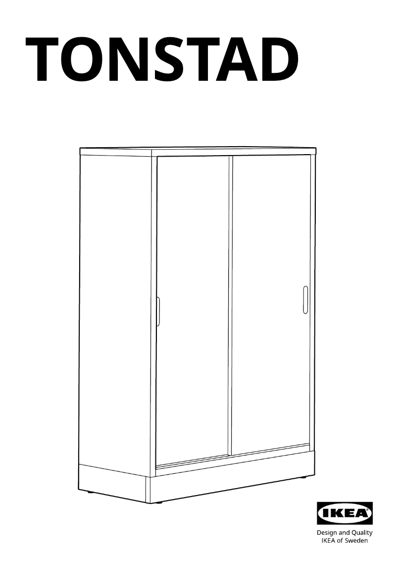 Page 1 de la notice Manuel utilisateur Ikea TONSTAD 904.892.32