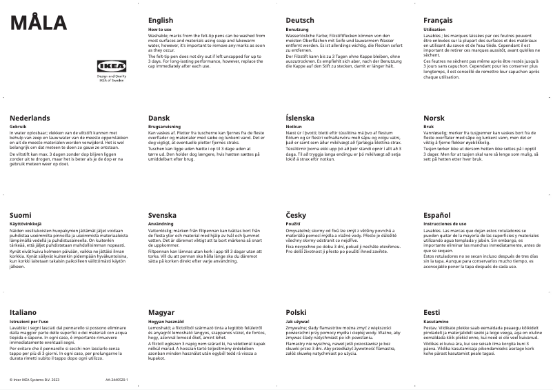 Image de la première page du manuel de l'appareil MÅLA 704.565.91