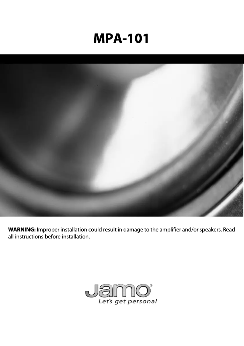 Page n°1 - Manuel utilisateur Jamo MPA-101