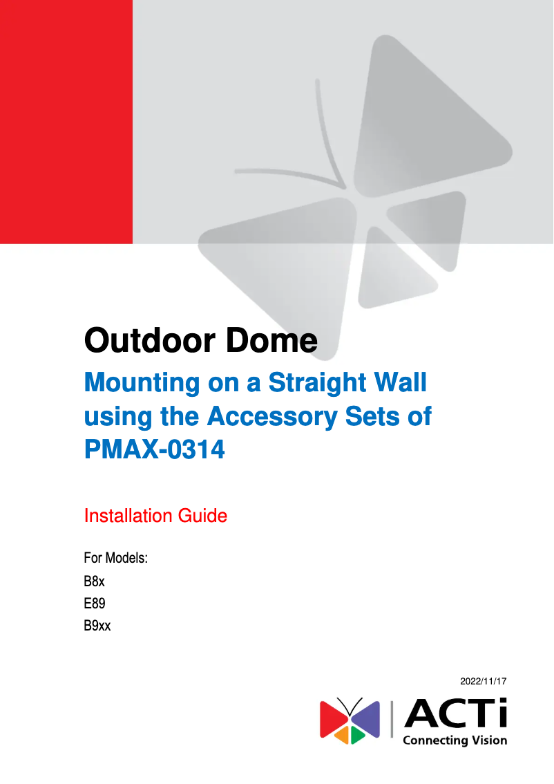 Image de la première page du manuel de l'appareil E89