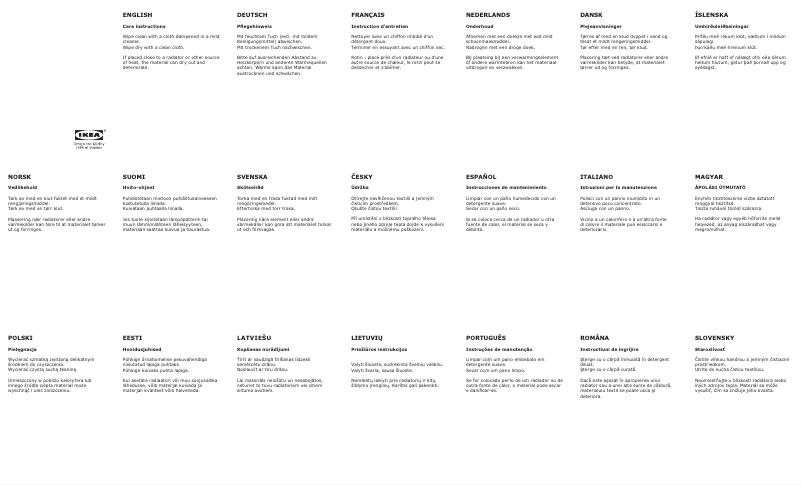 Image de la première page du manuel de l'appareil RADVIKEN