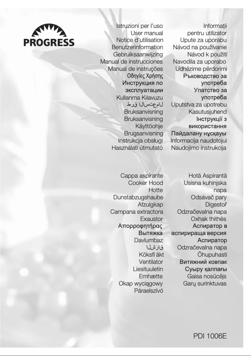 Image de la première page du manuel de l'appareil PDI1006E