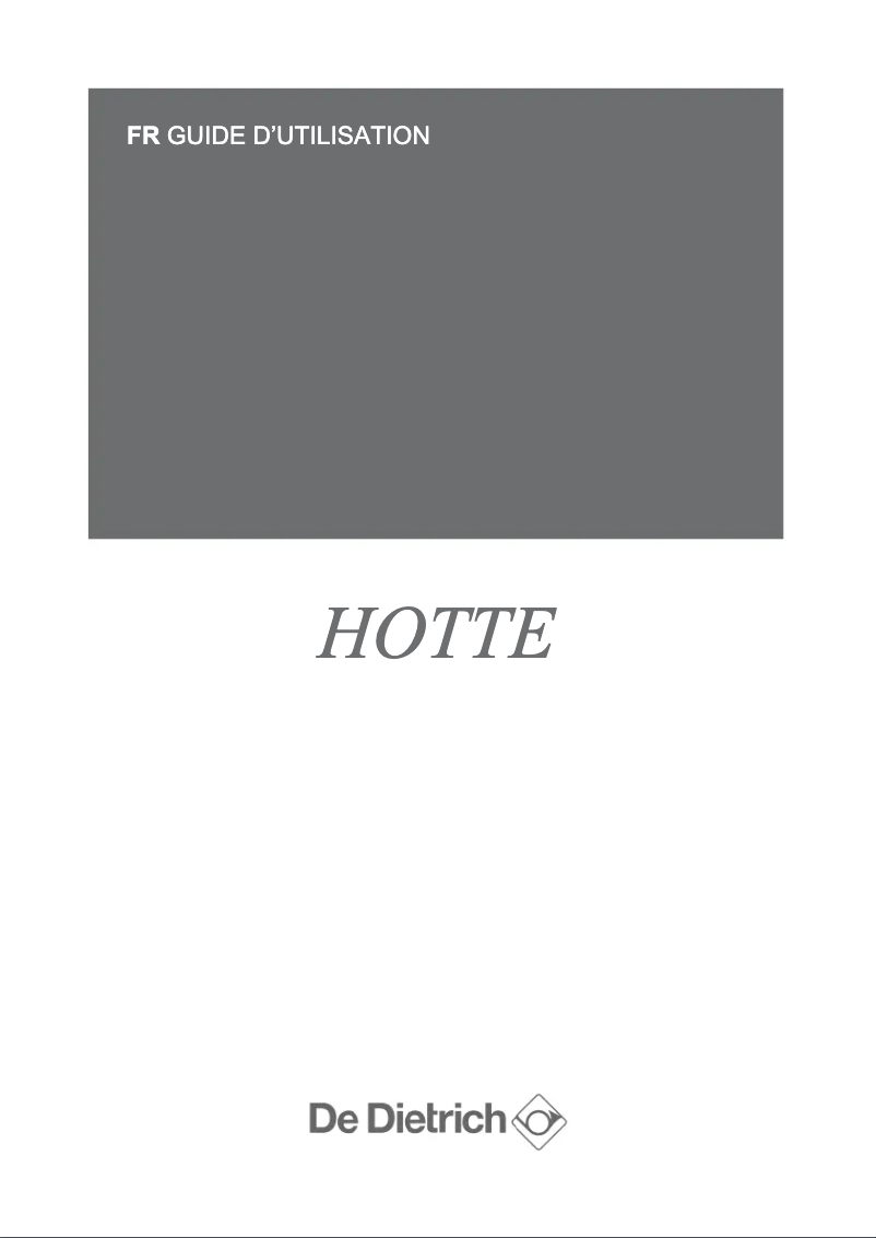 Page 1 of the manual User Manual De Dietrich DHP7912X