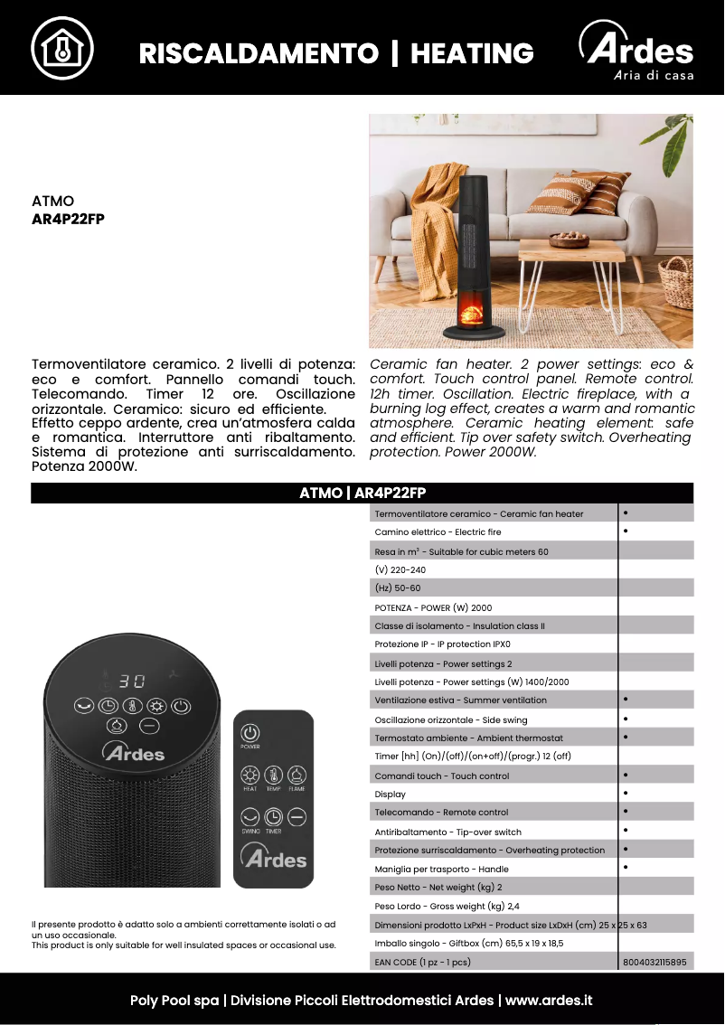 Imagen de la primera página del manual del dispositivo AR4P22FP