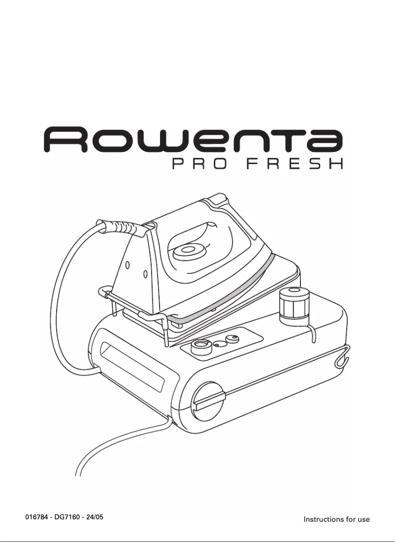Page n°1 - Manuel utilisateur Rowenta Pro Fresh DG 7160