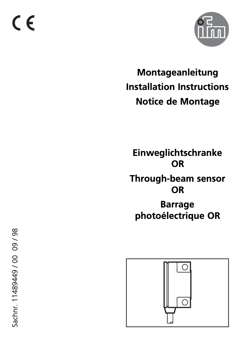 Image de la première page du manuel de l'appareil OR0006
