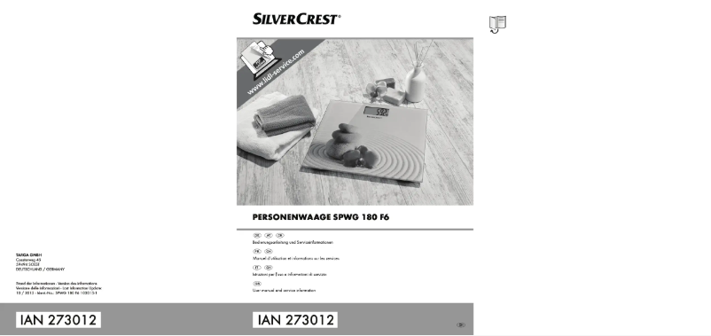 Page n°1 - Manuel utilisateur SilverCrest Z31279
