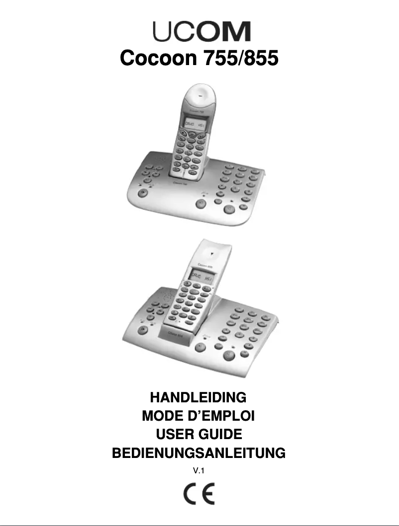 Imagen de la primera página del manual del dispositivo Cocoon 855