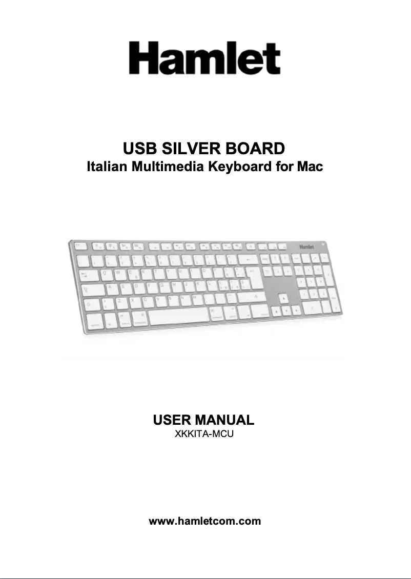 Page 1 de la notice Manuel utilisateur Hamlet XKKITA-MCU