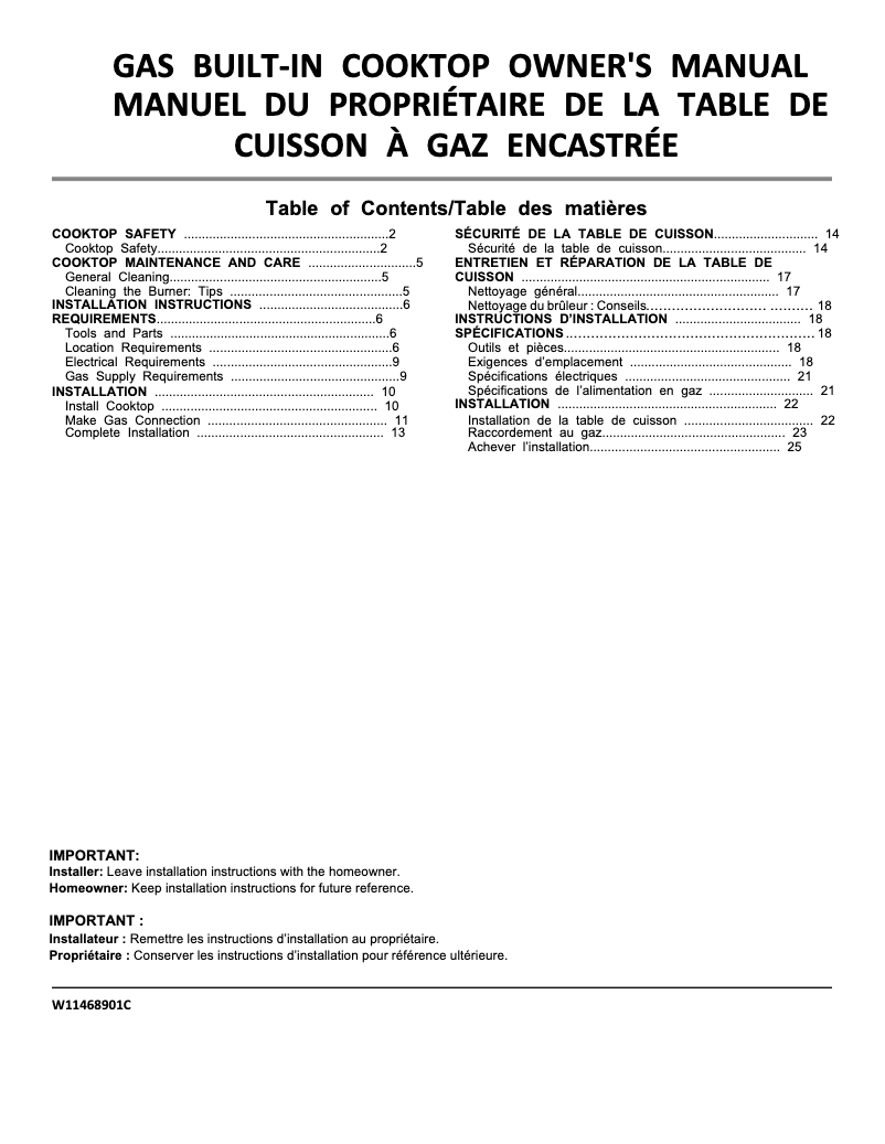 Página 1 del manual Manual de usuario Whirlpool WCG55US0HB