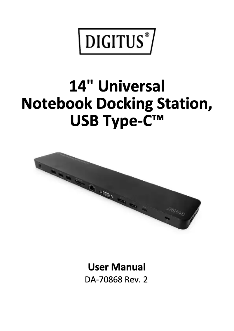 Page n°1 - Manuel utilisateur Digitus DA-70868
