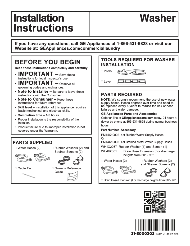 Image de la première page du manuel de l'appareil VTW565ASVWB