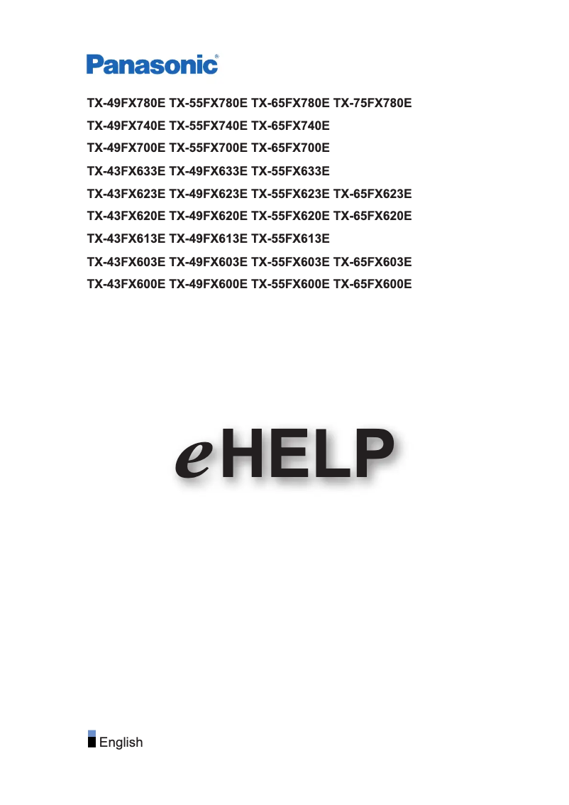 Página 1 del manual Manual de usuario Panasonic TX-43FX620E