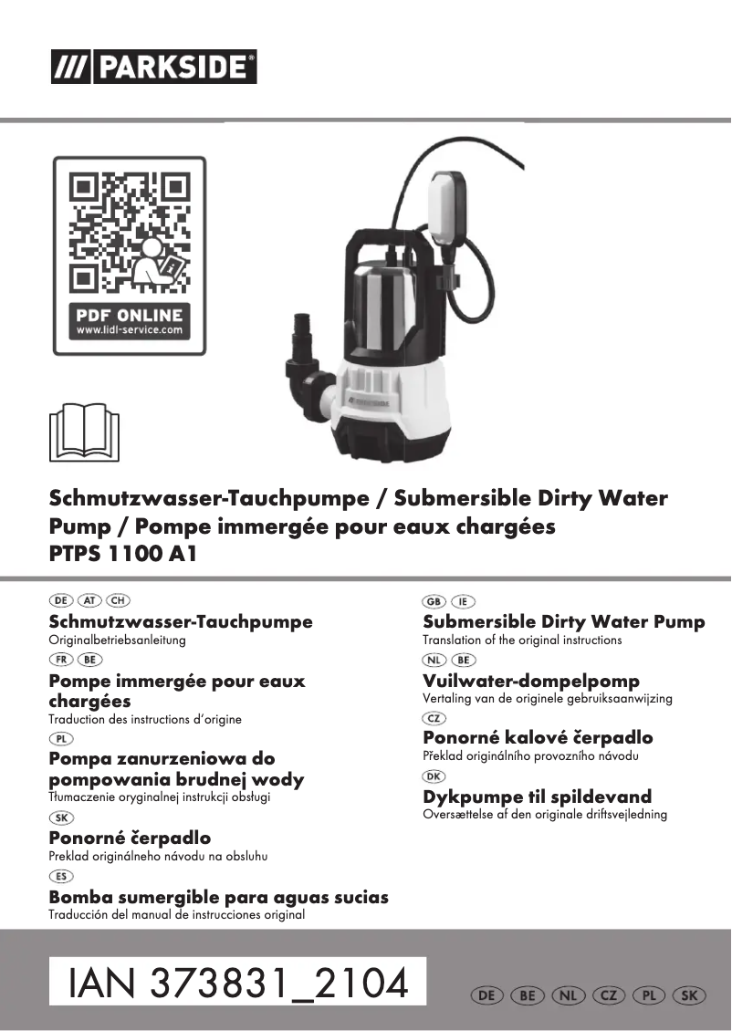 Page 1 de la notice Manuel utilisateur Parkside PTPS 1100 A1