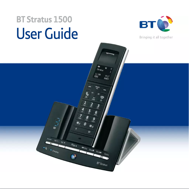 Page 1 of the manual User Manual British Telecom Stratus 1500 Twin