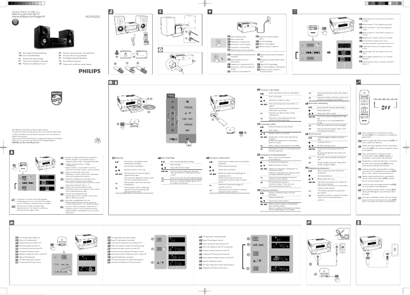 Page 1 de la notice Guide de démarrage rapide Philips MCM3350