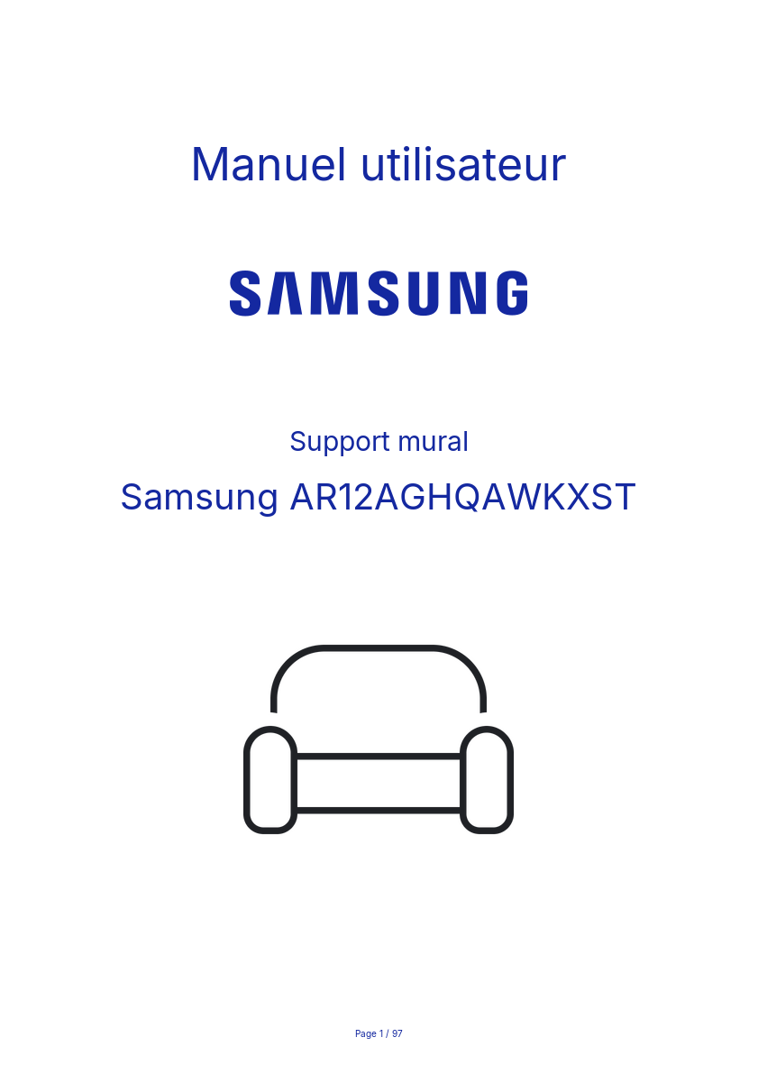 Image de la première page du manuel de l'appareil AR12AGHQAWKXST