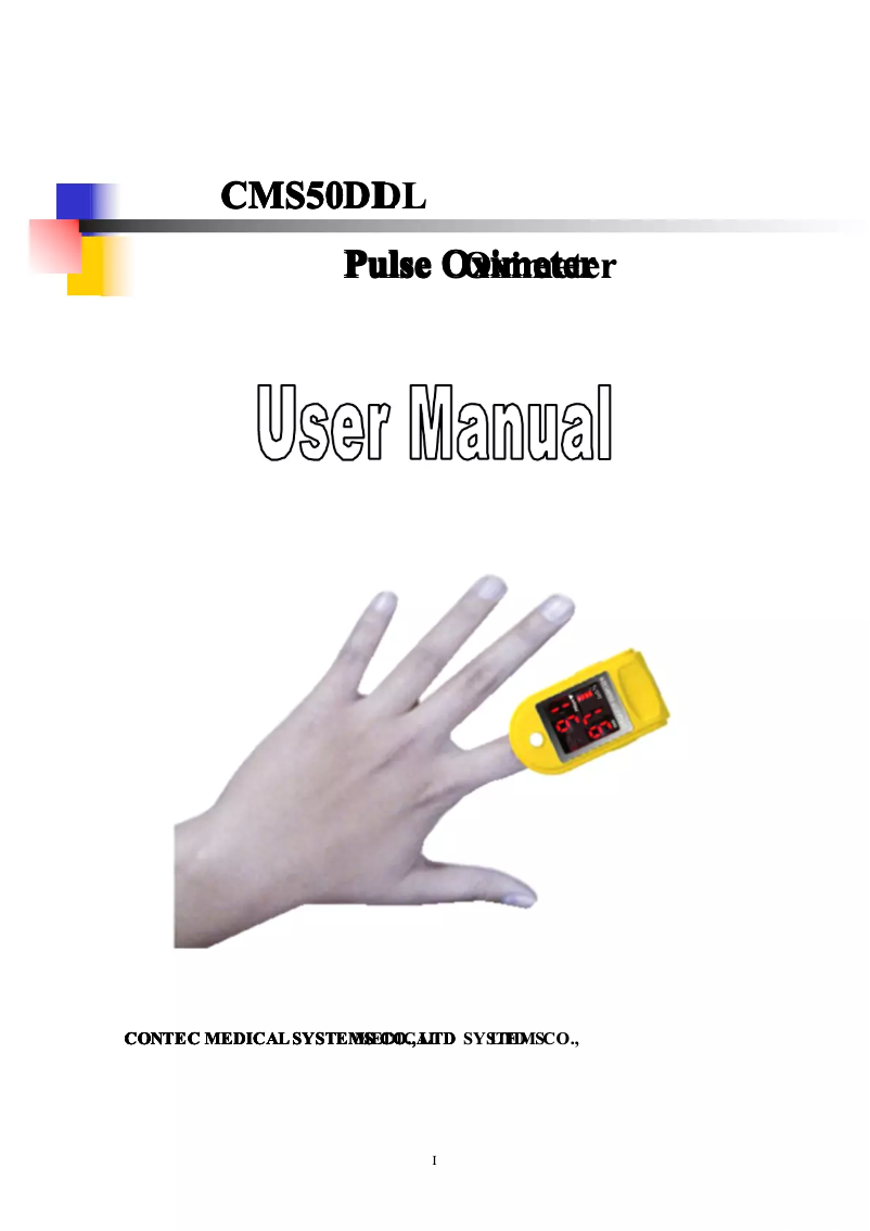 Page 1 de la notice Manuel utilisateur Contec CMS50DL