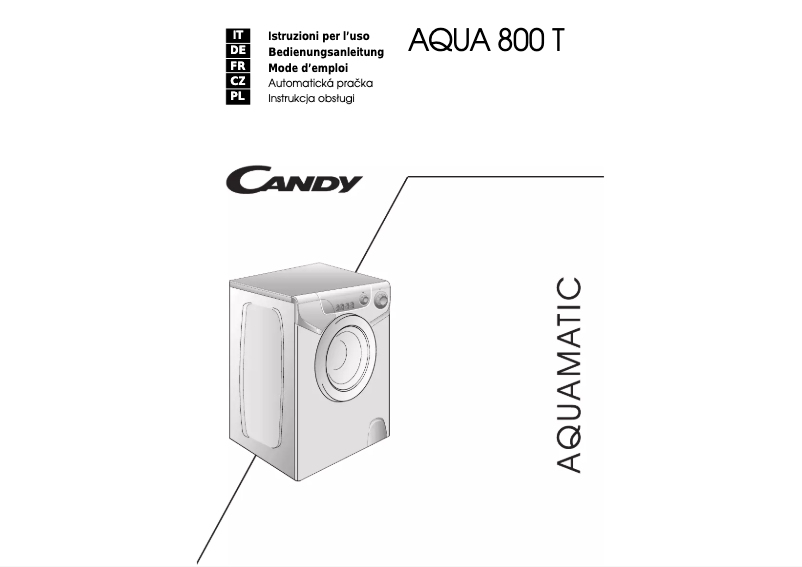 Page n°1 - Manuel utilisateur Candy AQUA 800T - 45