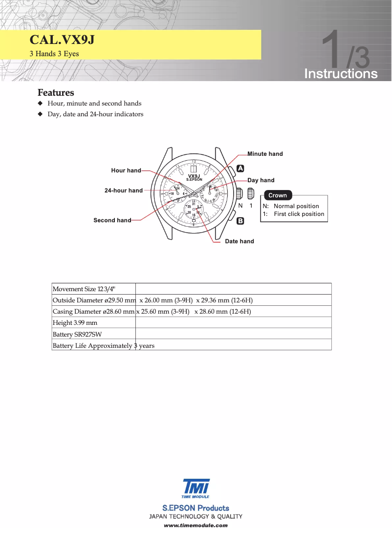 Page 1 de la notice Manuel utilisateur Daniel Steiger Hawk