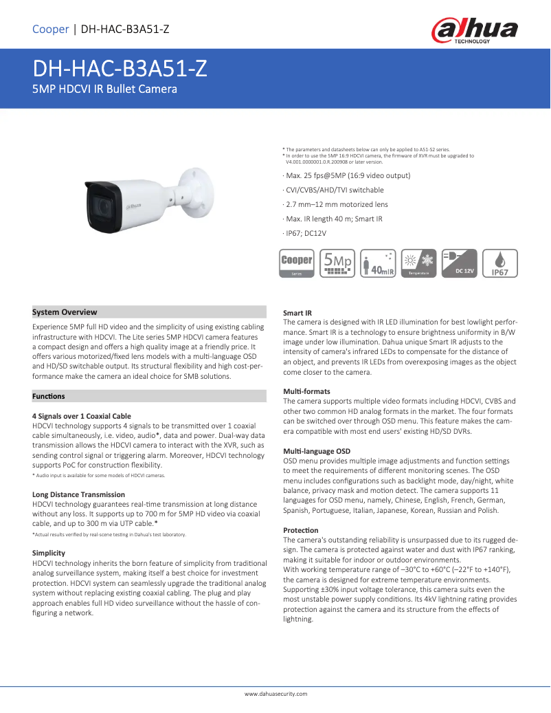 Image de la première page du manuel de l'appareil HAC-B3A51-Z