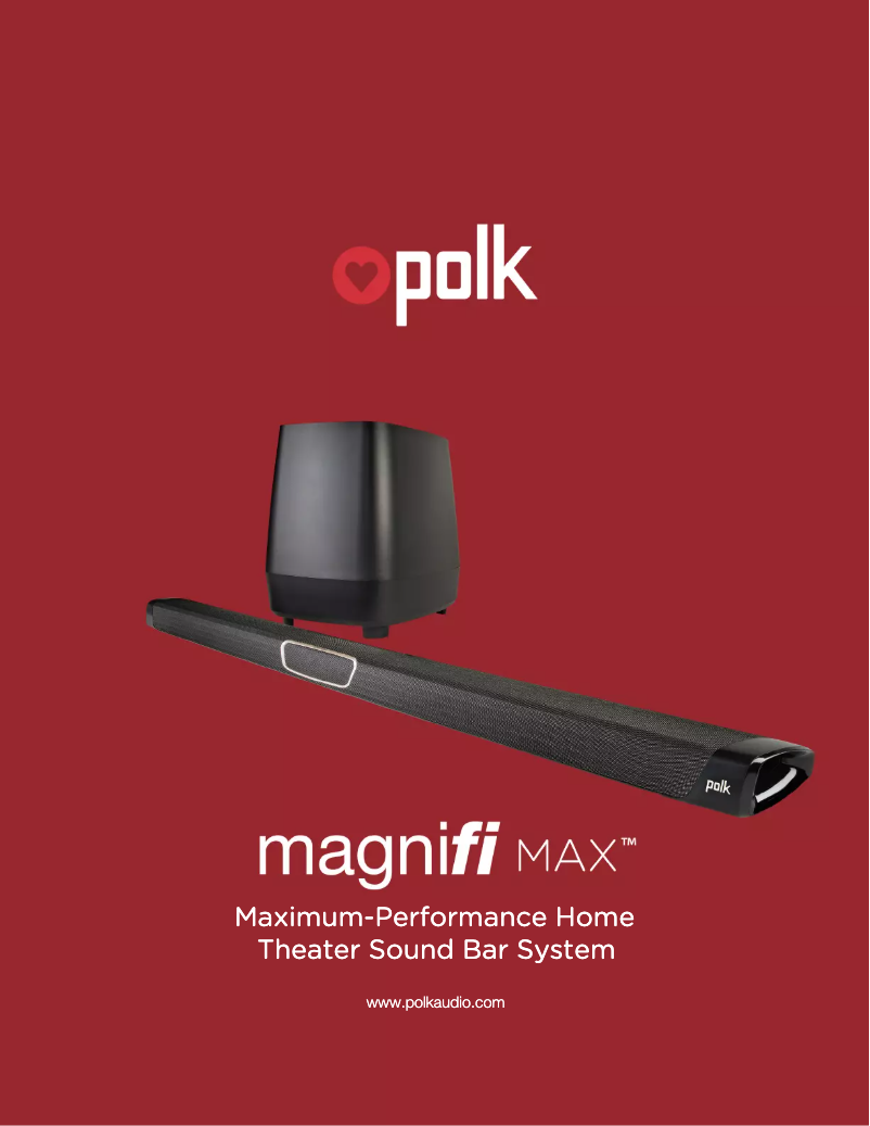 Page 1 de la notice Fiche technique Polk MagniFi MAX SR