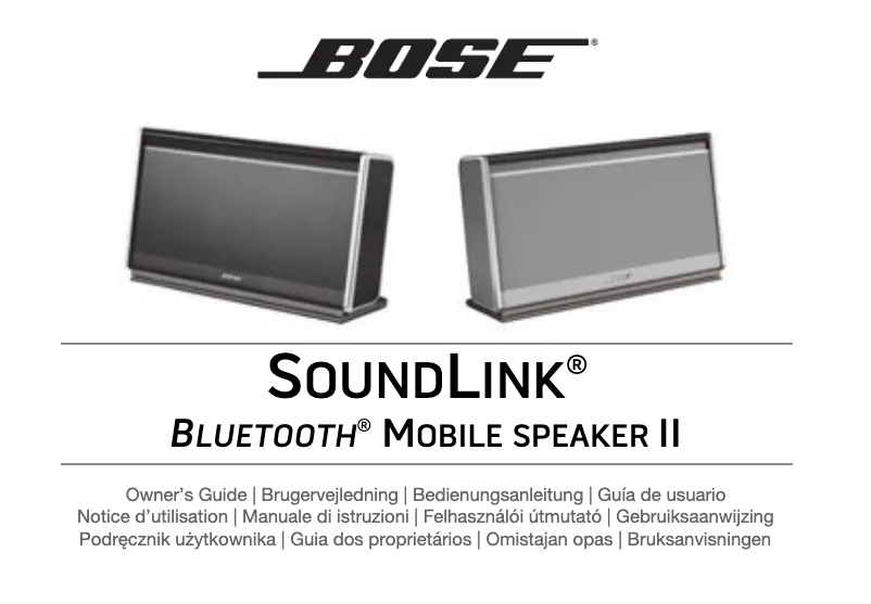 Image de la première page du manuel de l'appareil SoundLink Bluetooth Mobile II