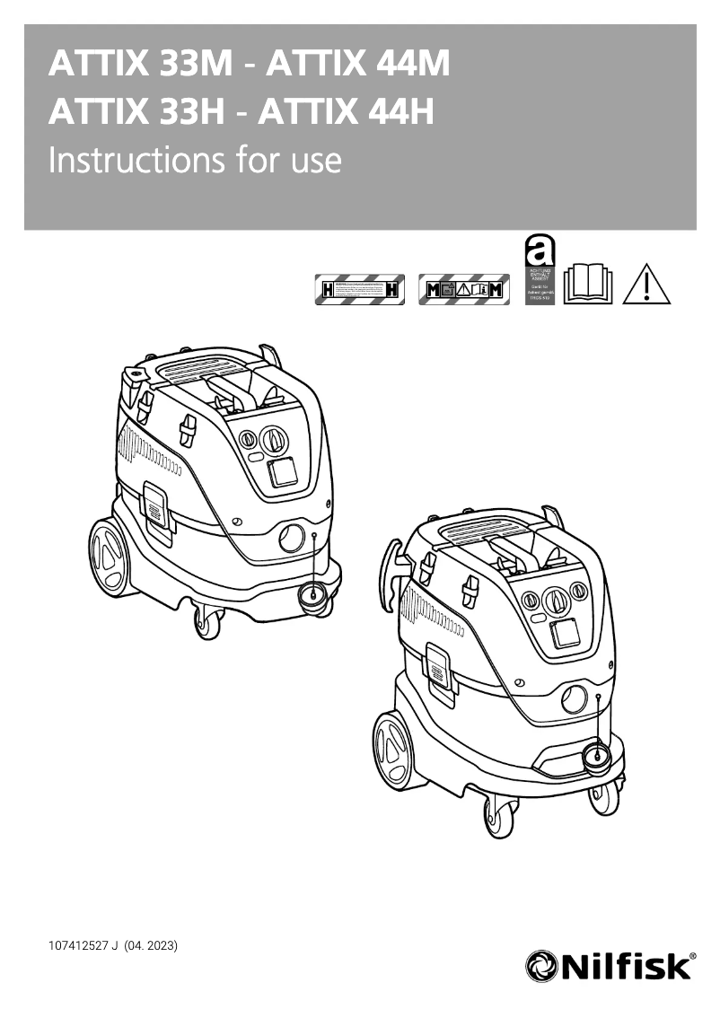 Image de la première page du manuel de l'appareil Attix 33