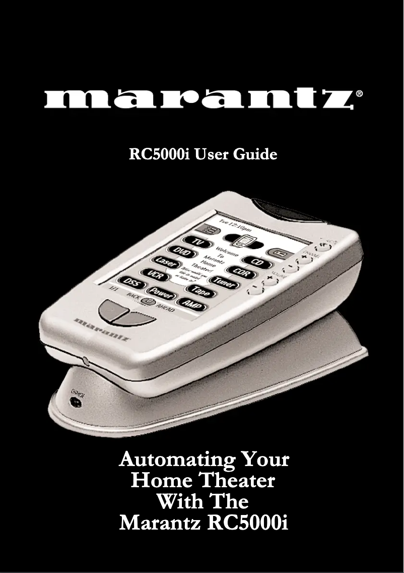 Page 1 de la notice Manuel utilisateur Marantz RC5000i