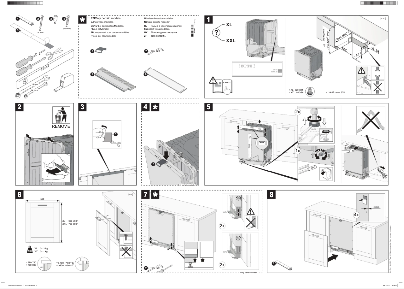 Page n°1 - Guide d'installation Asko DFI643.AU