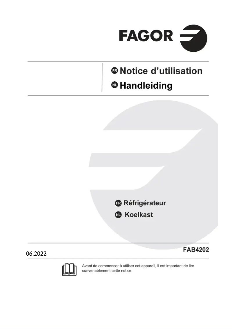 Page 1 de la notice Manuel utilisateur Fagor FAB4202