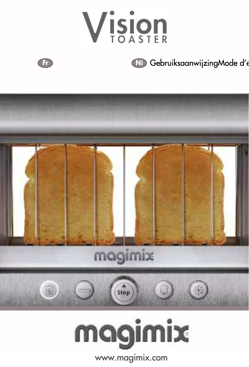 Page 1 de la notice Manuel utilisateur Magimix Vision Toaster