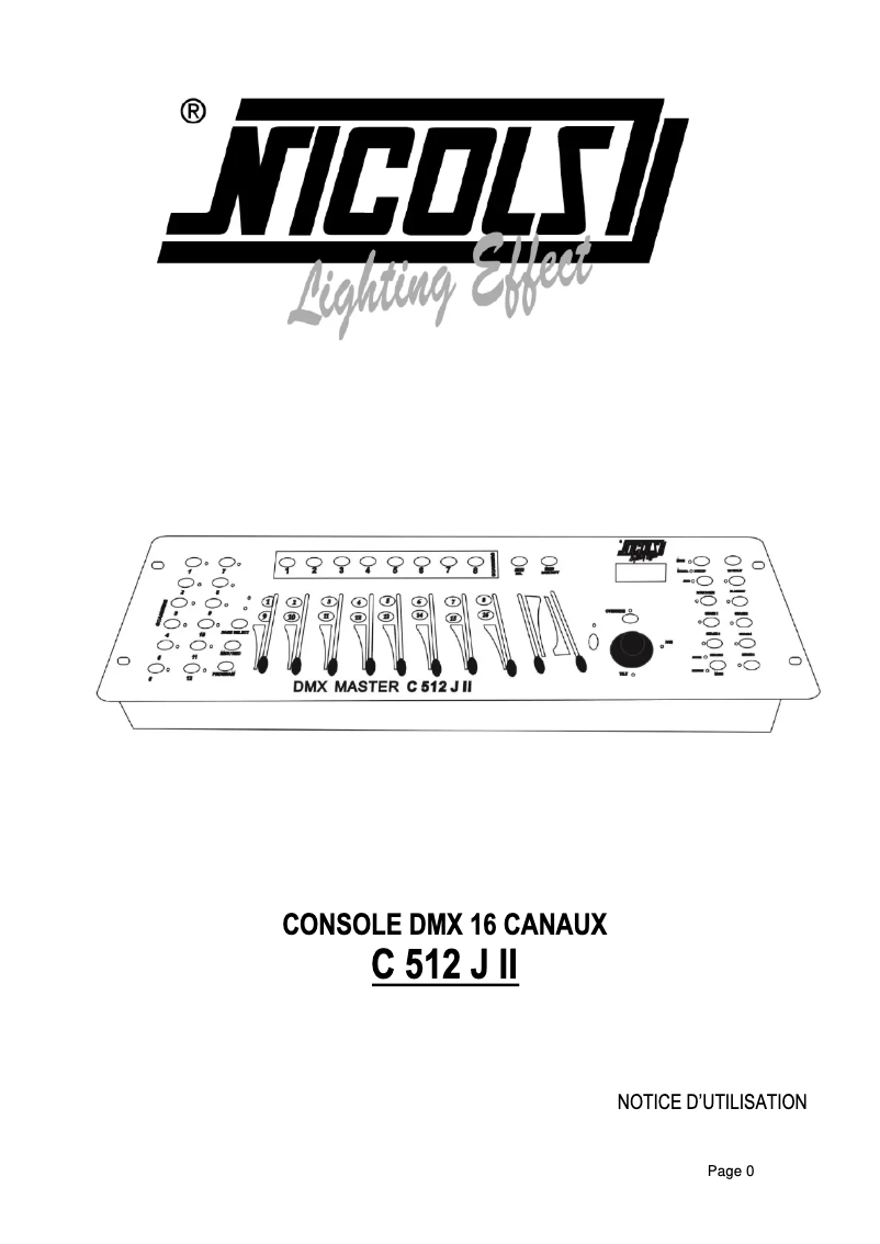 Page 1 de la notice Manuel utilisateur Nicols C 512J IV