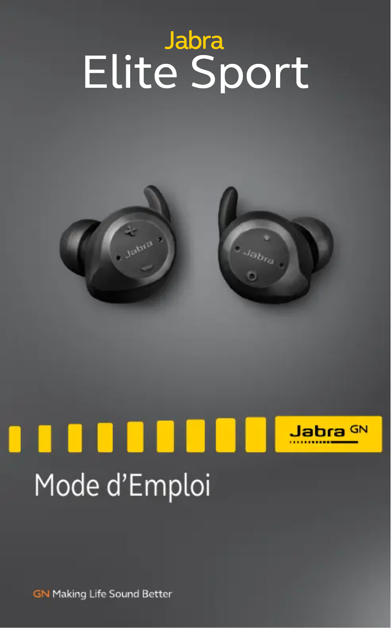 Page 1 de la notice Manuel utilisateur Jabra Elite Sport