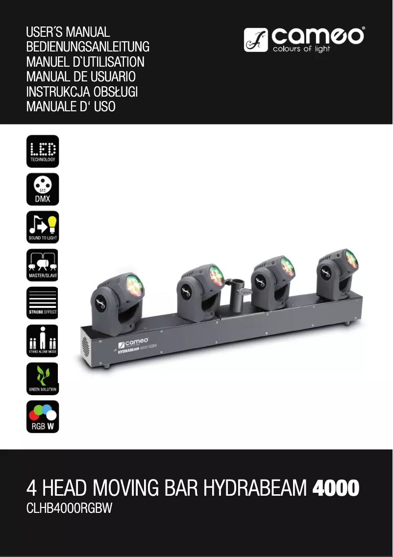 Page 1 de la notice Manuel utilisateur Cameo HydraBeam 4000