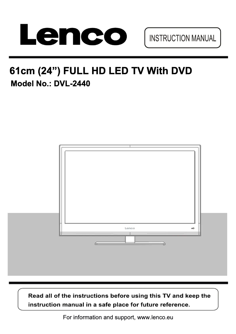 Page 1 de la notice Manuel utilisateur Lenco DVL-2440