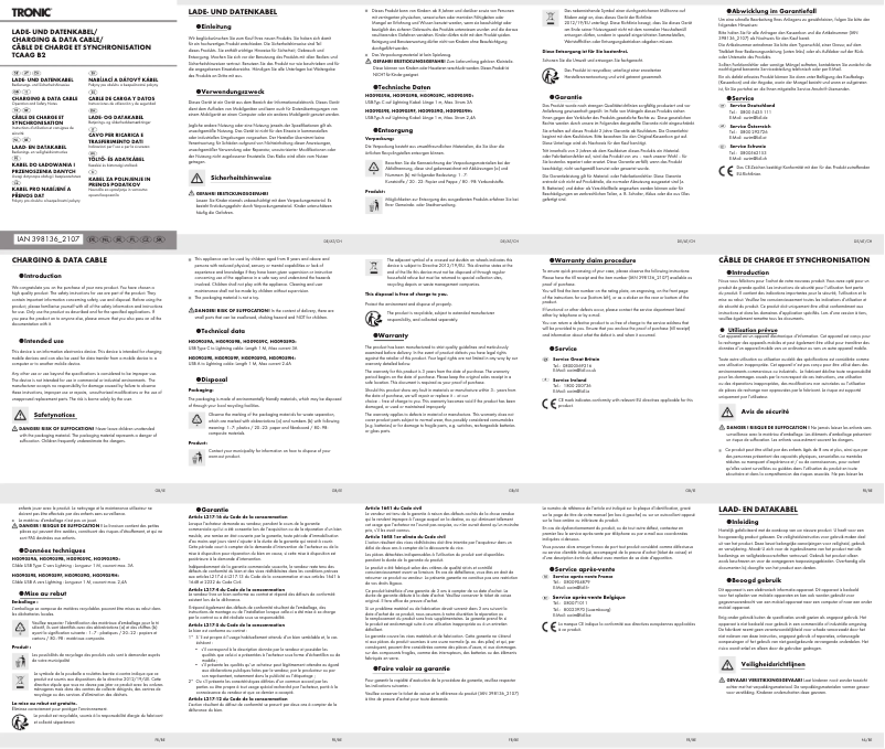 Page 1 de la notice Manuel utilisateur Tronic TCAAG A1